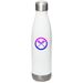 ???? (Hyakuren Jitoku)&nbsp;, a White Stainless Steel Water Bottle (back-view)