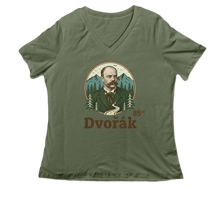 Oshkosh Symphony Orchestra - 85th Season, a Military Green Women's Relaxed V-Neck Tee