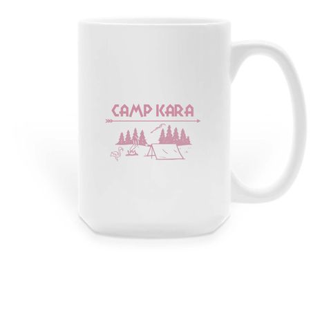 Camp Kara Mug, a White Large Coffee Mug