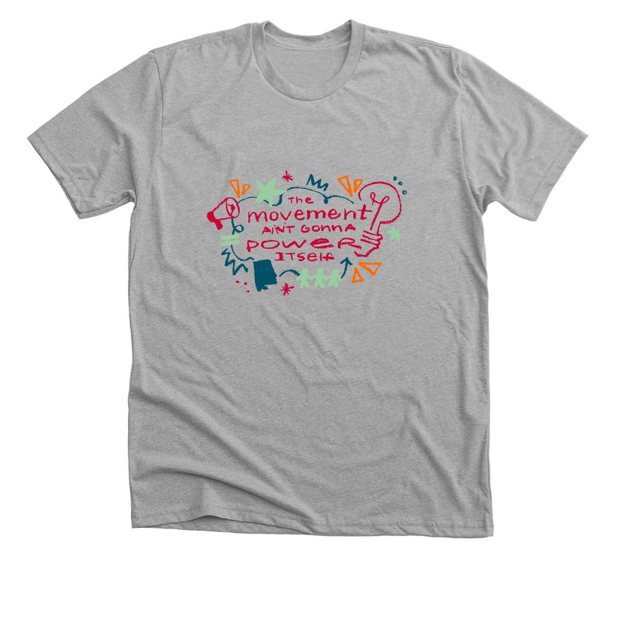 The Movement Aint Gonna Power Itself, a Athletic Heather Premium Unisex Tee