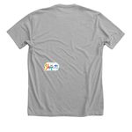 Duck Pun 1 (eider), a Athletic Heather Premium Unisex Tee (back-view)