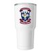 FBA's Creation Corner Tumbler, a White Insulated Tumbler (back-view)