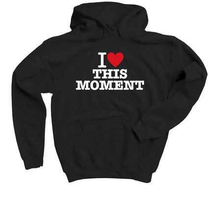I Love This Moment Merch, a Black Youth Pullover Hoodie