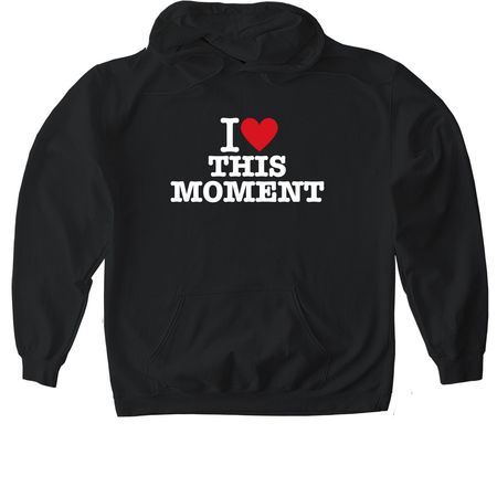 I Love This Moment Merch, a Black Gildan Softstyle Pullover Hoodie