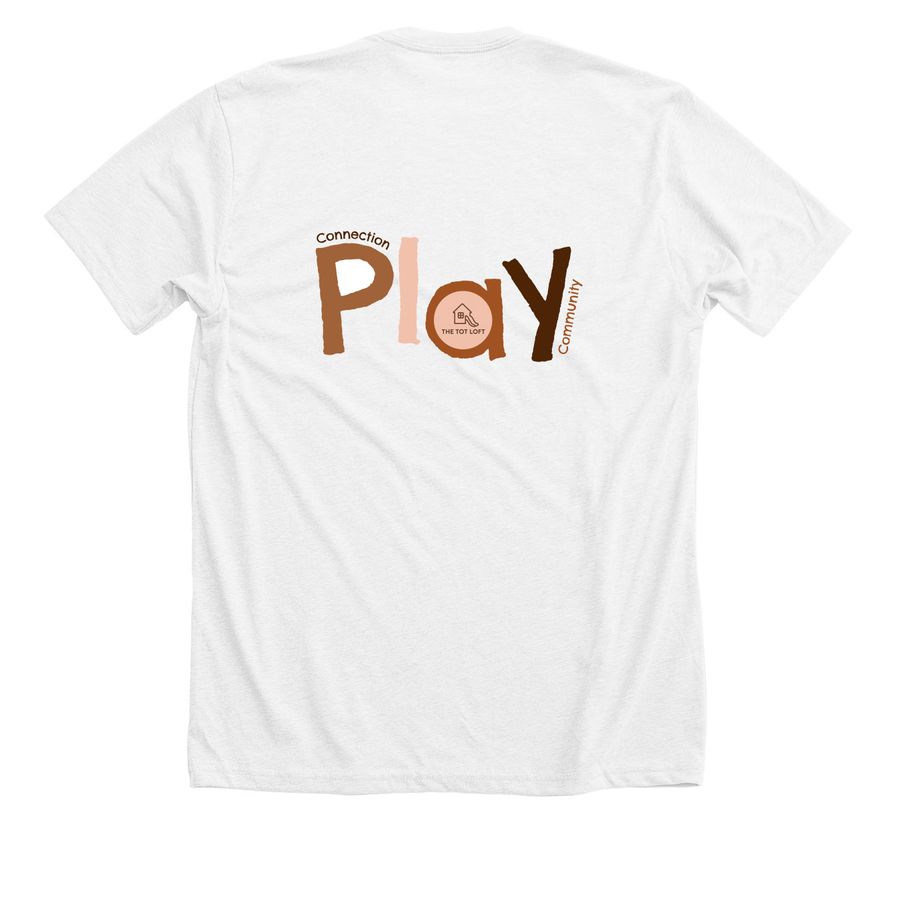 The Tot Loft, a Solid White Blend Premium Unisex Tee (back-view)