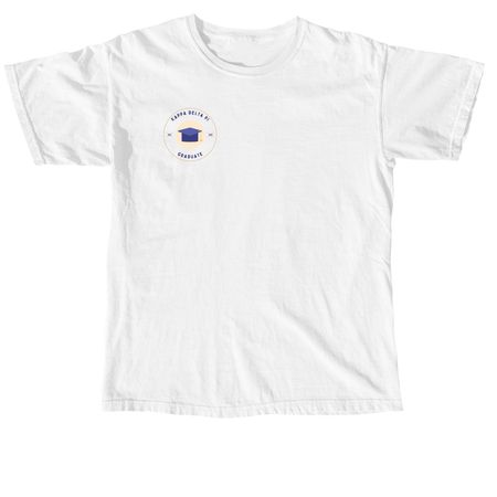 KDP Graduate, a White Comfort Colors Unisex Tee (back-view)