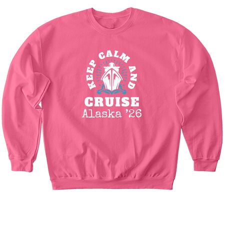 Cruise Alaska '26, a Pink Lemonade Softstyle Crewneck Sweatshirt