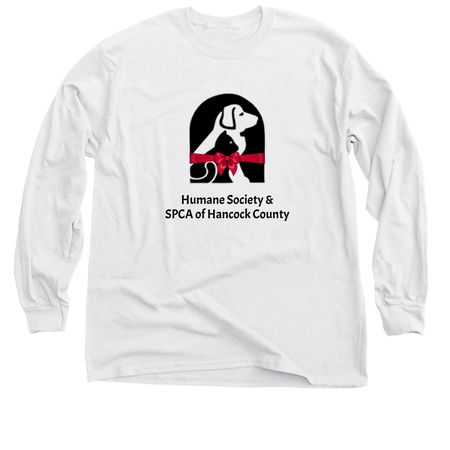 Humane Society Logo with Bow, a White Classic Long Sleeve Tee