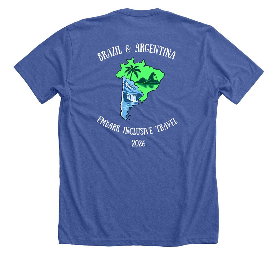 Embark Inclusive Travel, a Solid True Royal Premium Unisex Tee