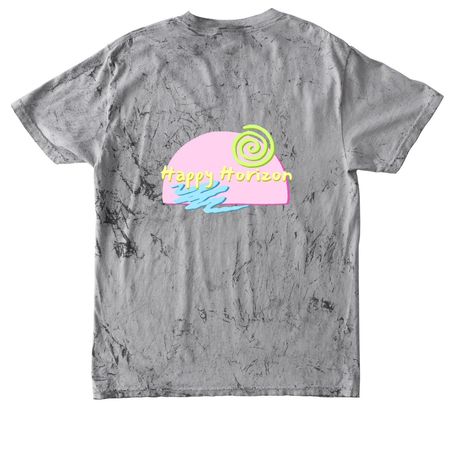 Happy Horizon Pink Sunrise, a Smoke Comfort Colors Colorblast Tee (back-view)