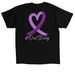 Unconquered - Heart Ribbon - Eric Strong, a Black Classic Unisex Tee (back-view)