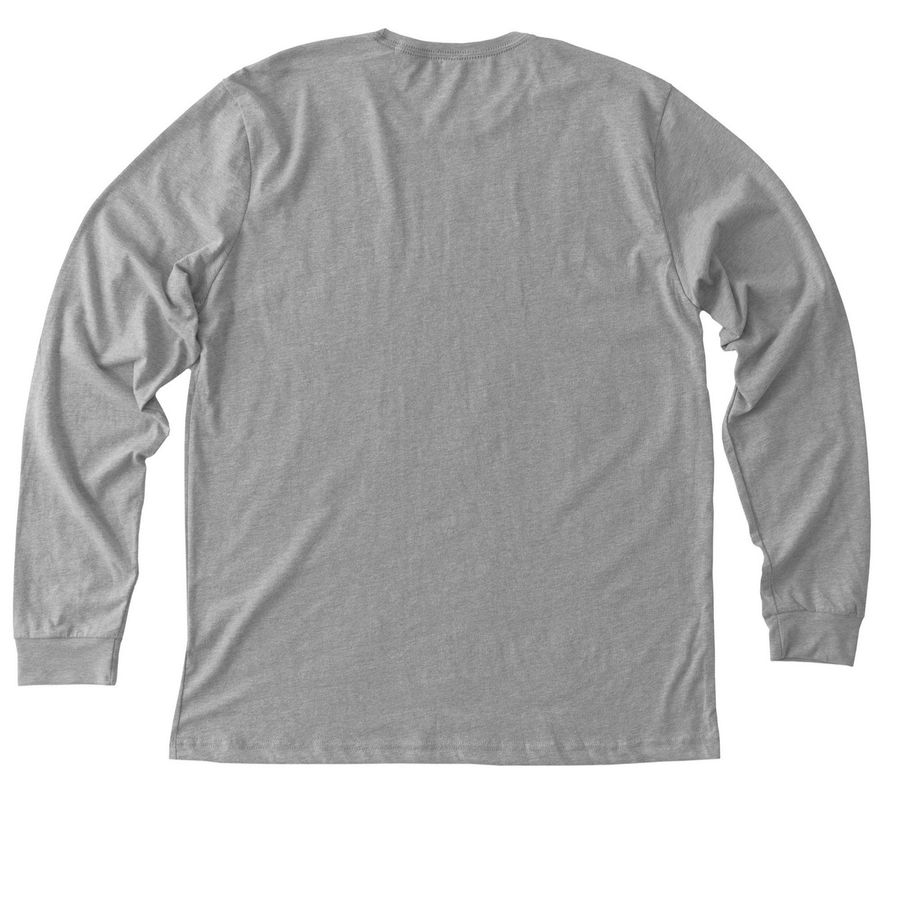 Hermit House Christmas Campaign, a Athletic Heather Premium Long Sleeve Tee (back-view)