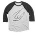 Pawsibilities Unleashed: your hand in mine&nbsp;, a Black and Heather White 3/4 Sleeve Baseball Tee