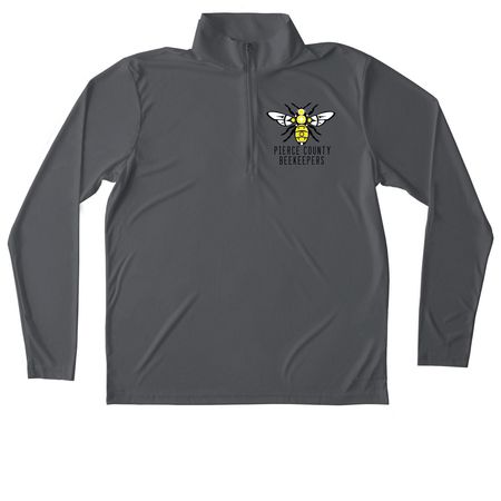 PCBA Quarter Zip Pullover, a Iron Grey Unisex Performance Quarter Zip Pullover