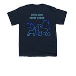 4-H Club Lamb, a Navy Youth Unisex Tee (back-view)