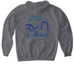 4-H Club Lamb, a Charcoal Gildan Softstyle Pullover Hoodie (back-view)