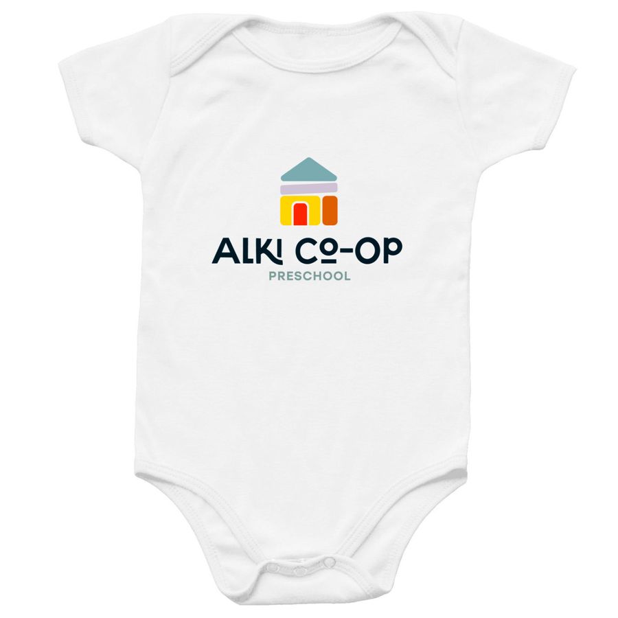 Alki Co-op Infant Onsie, a White Infant Onesie