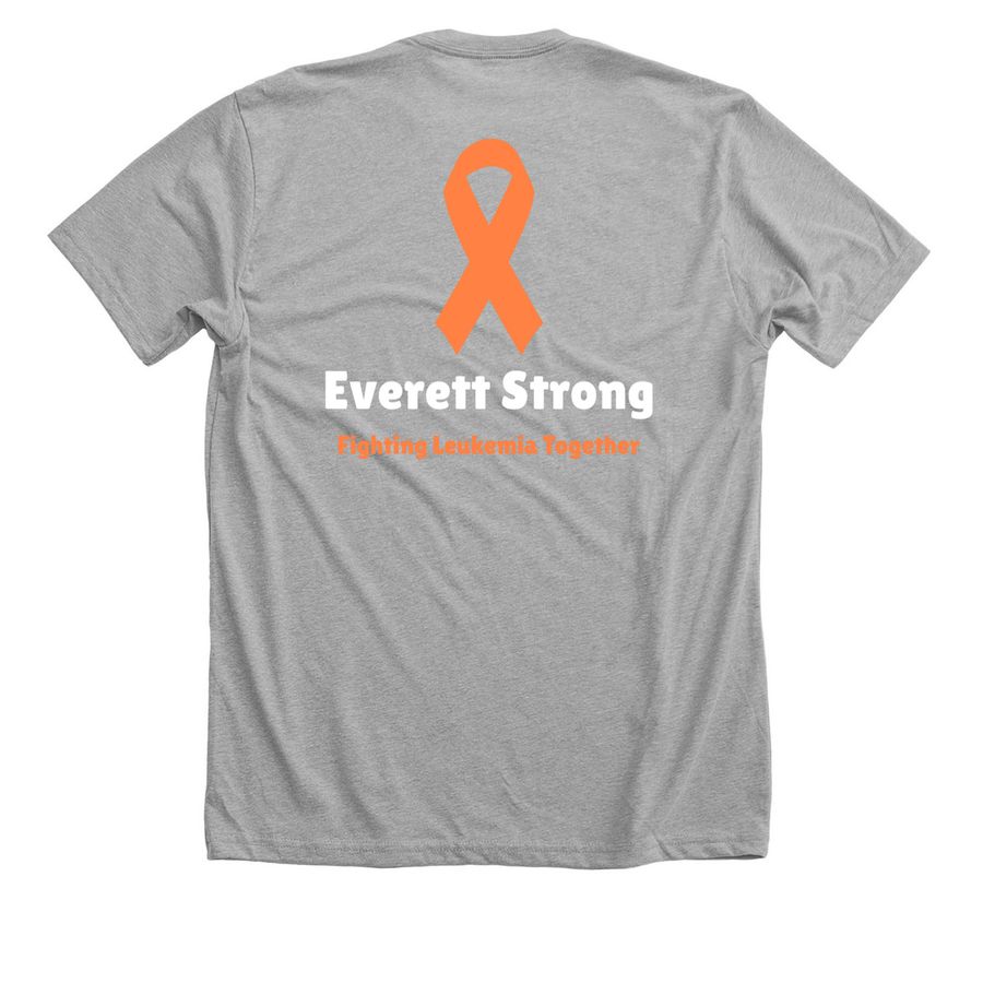 Team Everett, a Athletic Heather Premium Unisex Tee (back-view)