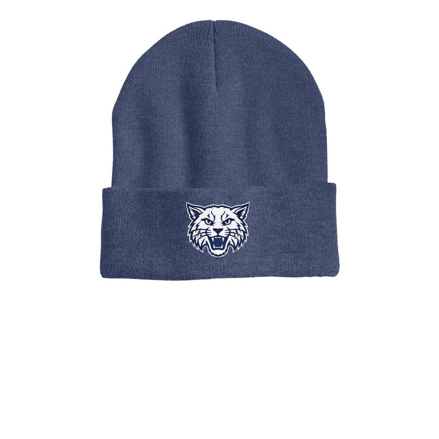 Wildcat Beanie, a Heather Navy Printed Cuffed Beanie