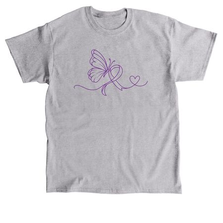 Purple Butterfly, a Sport Grey Classic Unisex Tee