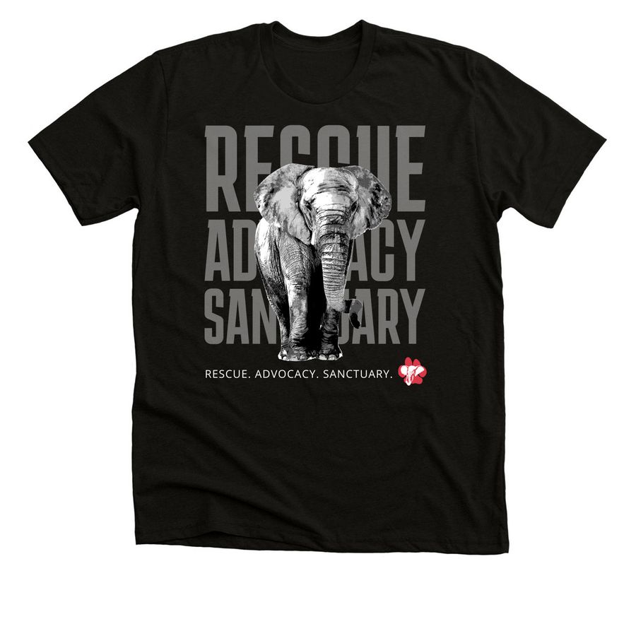 Mara front (dark shirts), a Black Heather Premium Unisex Tee