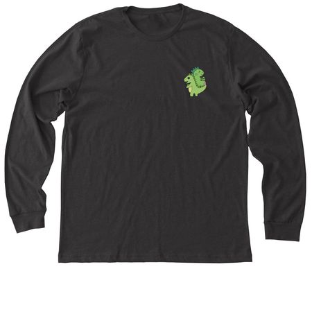 Pocket Dino&nbsp;for Juan ??, a Dark Grey Heather Premium Long Sleeve Tee