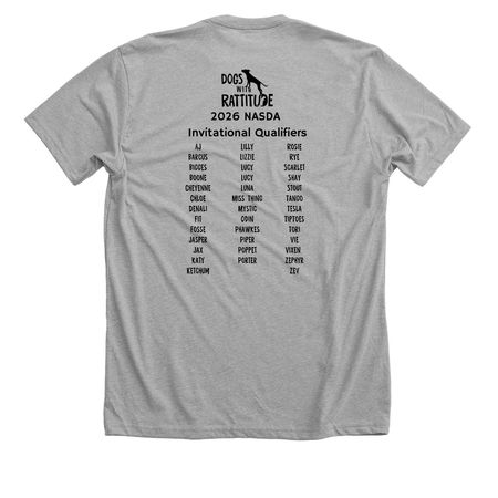 Dogs With Rattitude Qualifier Gear - 2026, a Athletic Heather Premium Unisex Tee