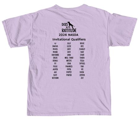 Dogs With Rattitude Qualifier Gear - 2026, a Orchid Comfort Colors Unisex Tee
