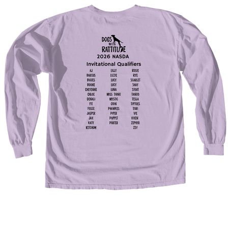 Dogs With Rattitude Qualifier Gear - 2026, a Orchid Comfort Colors Long Sleeve Tee