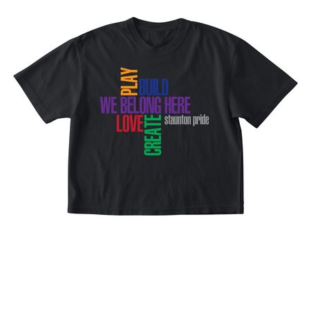 Staunton Pride 2025-3, a Black Comfort Colors Boxy Tee