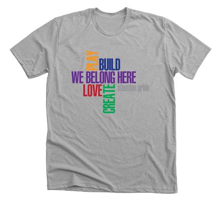 Staunton Pride 2025-3, a Athletic Heather Premium Unisex Tee