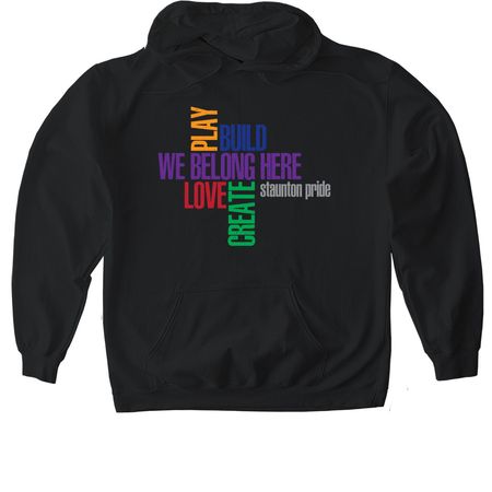 Staunton Pride 2025-3, a Black Gildan Softstyle Pullover Hoodie