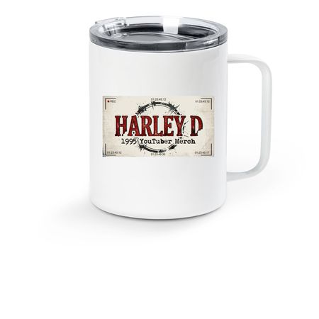 Harley Davis YouTuber merch&nbsp;, a White Stainless Steel Travel Mug
