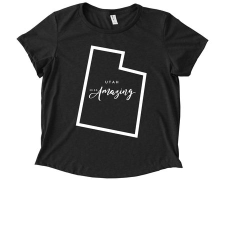 UT Miss Amazing, a Space Black Allmade Eco Triblend Women?s Scoop Neck Tee