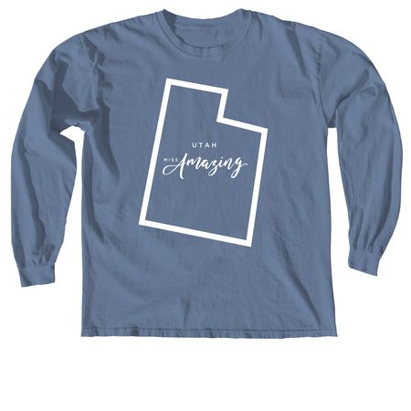 UT Miss Amazing, a Blue Jean Comfort Colors Long Sleeve Tee