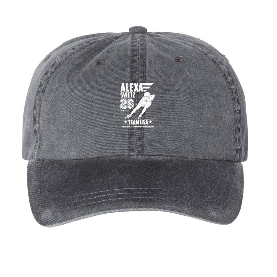 Hat Varieties '26, a Black Printed Pigment Dye Baseball Cap