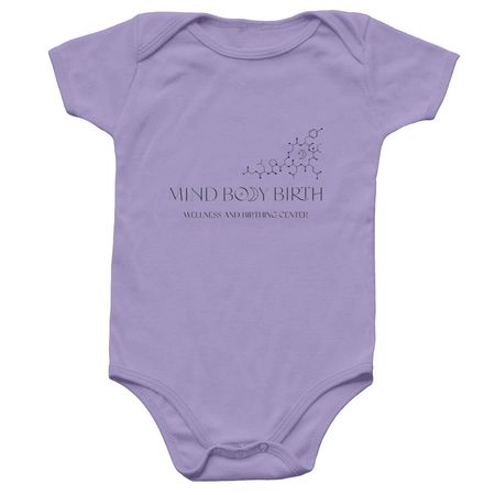 Mind Body Birth Onsie, a Lavender Infant Onesie