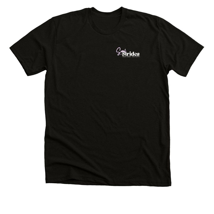 Strides Run Club Tees & Hoodies, a Black Heather Premium Unisex Tee