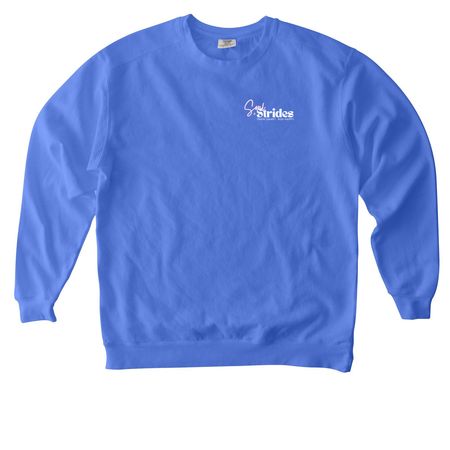 Strides Run Club Tees & Hoodies, a Flo Blue Comfort Colors Crewneck Sweatshirt