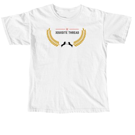 Black Saddle Pilsner Comfort Colors Tee, a White Comfort Colors Unisex Tee