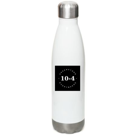 10-4 water, a White Stainless Steel Water Bottle