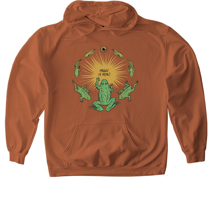 (Frog) Magic is Real!, a Texas Orange Softstyle Pullover Hoodie