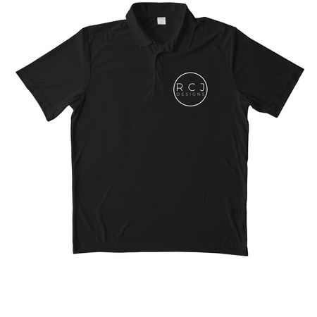RCJ Designs Wear, a Black Unisex Performance Polo