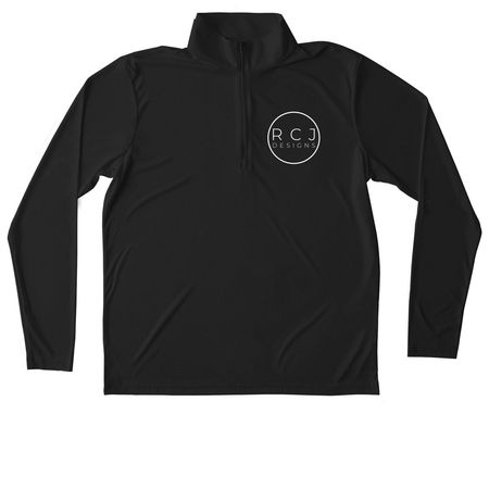 RCJ Designs Wear, a Black Unisex Performance Quarter Zip Pullover