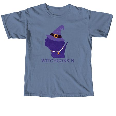 Witchconsin, a Blue Jean Comfort Colors Unisex Tee