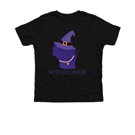 Witchconsin, a Solid Black Blend Premium Youth Tee