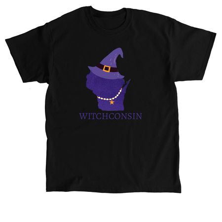 Witchconsin, a Black Classic Unisex Tee