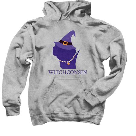 Witchconsin, a Sport Grey Pullover Hoodie