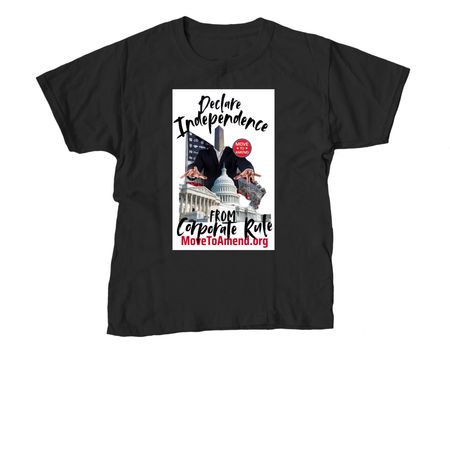 Power the People, Not Corporations, a Black Youth Unisex Tee