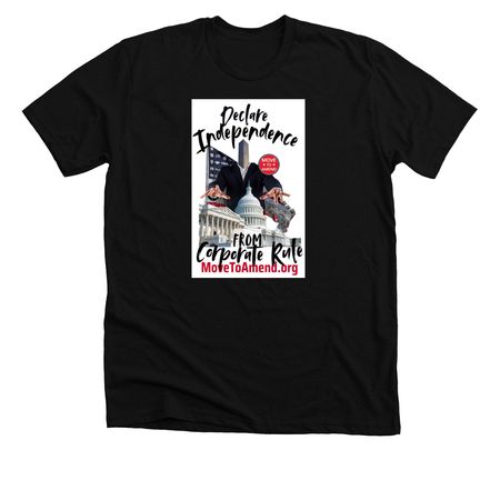 Power the People, Not Corporations, a Solid Black Blend Premium Unisex Tee